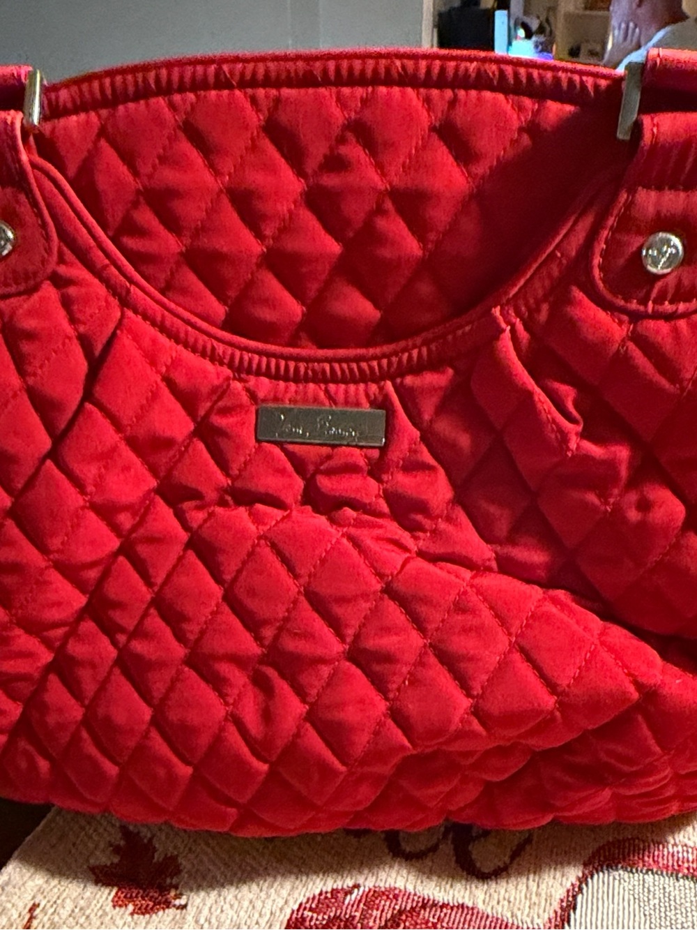 Vera Bradley Quilted Shoulder Bag in Red